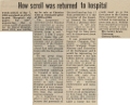19820716 ROYAL HOSPITAL SCROLL LESLEY LEWIS PURCHASE THANKS TO CAL CN